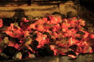 Hot coal