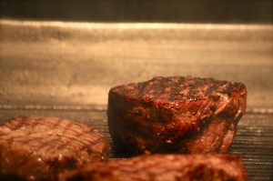 Steaks on the grill